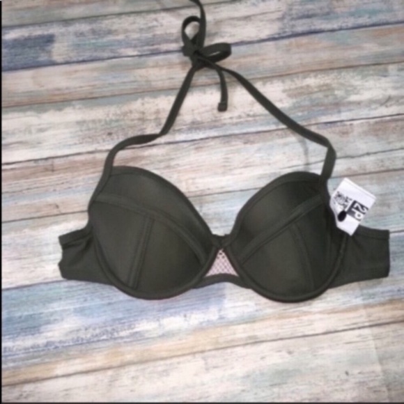 Xhilaration Olive Green Push Up Bikini Top - Picture 2 of 7